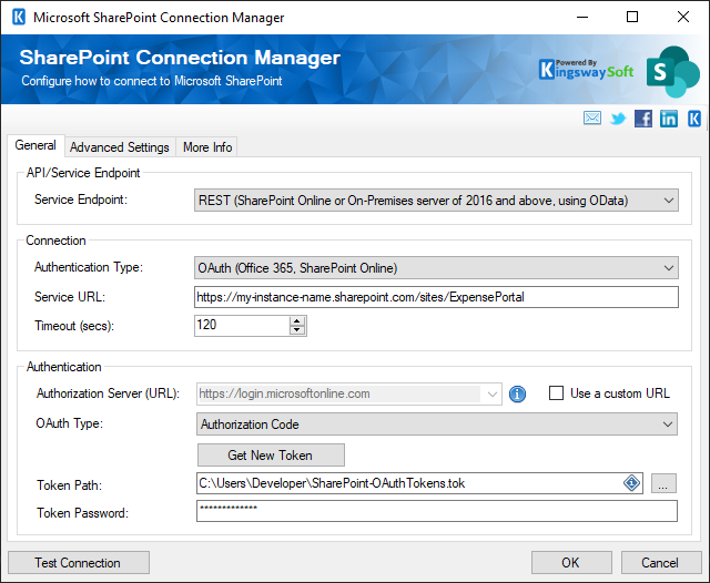 Sharepoint REST Connection Manager - General.png
